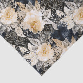 ワイルドブラッククリームヒョウ動物フローラ 薄葉紙 (詳細)