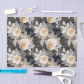 ワイルドブラッククリームヒョウ動物フローラ 薄葉紙 (クラフト)