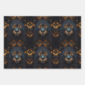 ワイルドブラックパンサーキャット ラッピングペーパーシート (正面)