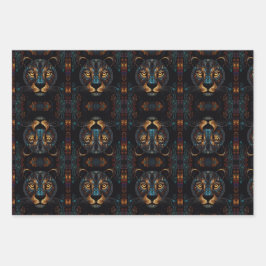 ワイルドブラックパンサーポートレート包装紙シート ラッピングペーパーシート