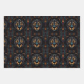 ワイルドブラックパンサーポートレート包装紙シート ラッピングペーパーシート (正面)