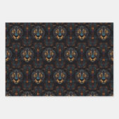 ワイルドブラックパンサーポートレート包装紙シート ラッピングペーパーシート (正面3)