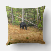 ワイルドブラックベア&ユーコンフォレストフォトアート クッション (裏面)