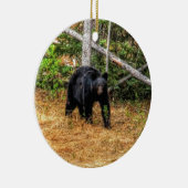 ワイルドブラックベア&ユーコンフォレストフォトアート セラミックオーナメント (右)