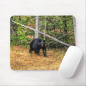 ワイルドブラックベア&ユーコンフォレストフォトアート マウスパッド (マウス)