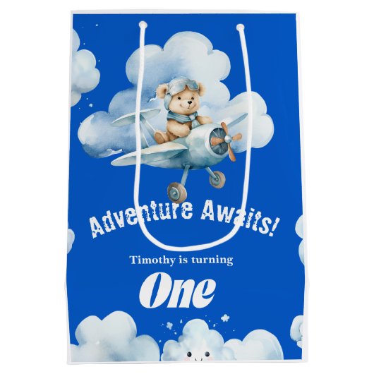 ワイルドブルーの向こうへ：テディの誕生日 ミディアムペーパーバッグ (裏面)