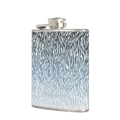 ワイルドブルーゼブラグラデーションプリント フラスク (左)