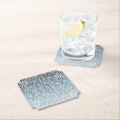 ワイルドブルーゼブラグラデーションプリント ペーパーコースター (インサイチュ)