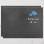 ワイルドブルーバラシャルボードフォールド結婚式 プログラム (正面/裏面)