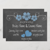 ワイルドブルーバラシャルボード結婚式招待状 招待状 (正面/裏面)