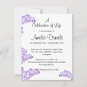 ワイルドブルーベルお祝いオブライフカード 招待状 (正面)