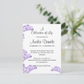 ワイルドブルーベルお祝いオブライフカード 招待状 (スタンド正面)