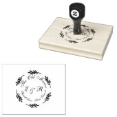 ワイルドブルーベルウォーターカラー結婚式招待状スイート ラバースタンプ (押印)