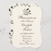 ワイルドブルーベルウォーターカラー結婚式招待状スイート 招待状 (正面/裏面)