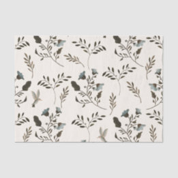 ワイルドブルーベルウォーターカラー結婚式招待状スイート 薄葉紙