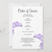 ワイルドブルーベル愛の記憶の葬儀カード 招待状 (裏面)