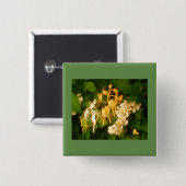 ワイルドブルーミングバラハニーサックルボタン 缶バッジ (正面&裏面)