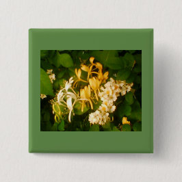 ワイルドブルーミングバラハニーサックルボタン 缶バッジ