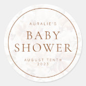 ワイルドブルーム ラスティック フラワール インビテーション & フェイバー ラウンドシール (正面)