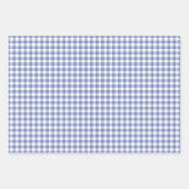 ワイルドブルーヨンダーギンガムチェックパターン ラッピングペーパーシート (正面)