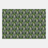 ワイルドブルールピンフラワーズ自然パターン  ラッピングペーパーシート (正面2)