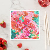 ワイルドブーゲンビリア、開花サマーフローラボヘミア スタンダードランチョンナプキン (インサイチュ)