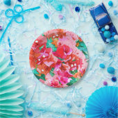 ワイルドブーゲンビリア、開花サマーフローラボヘミア ペーパープレート (パーティー)