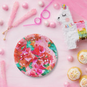 ワイルドブーゲンビリア、開花サマーフローラボヘミア ペーパープレート (パーティー)