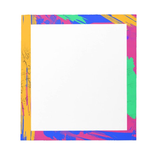 ワイルドブ絵を描ラシの色と音楽シート ノートパッド (正面)