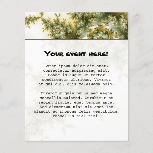 ワイルドプラント – Mandelbrot Fractal Art チラシ (正面)