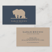 ワイルドベアウォーキング ネイビー 名刺 (正面/裏面)