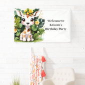 ワイルドベビーキラフェサファリ誕生日 横断幕 (インサイチュ)