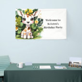 ワイルドベビーキラフェサファリ誕生日 横断幕 (トレードショー)