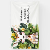 ワイルドベビーキラフェサファリ誕生日 横断幕 (縦)