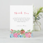 ワイルドベリモダンー甘い赤ちゃんシャワー サンキューカード (スタンド正面)