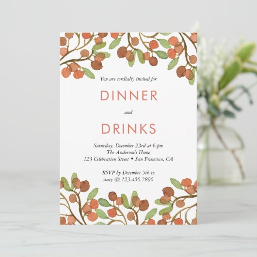 ワイルドベリーディナーアンドドリンクズホリデーパーティー 招待状 (スタンド正面)