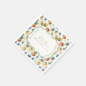 ワイルドベリーロマンスブライダルシャワー スタンダードカクテルナプキン (角)
