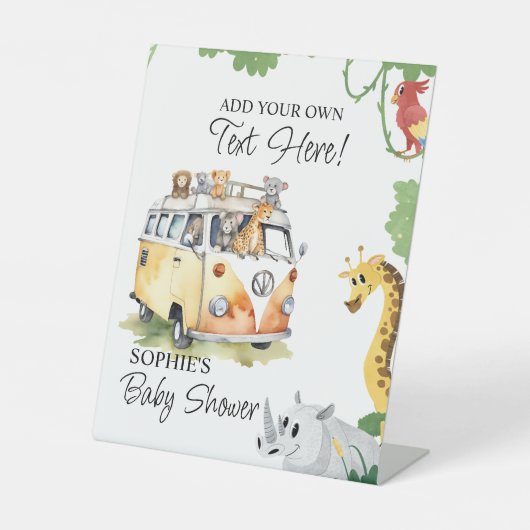 ワイルドホイールサファリ動物キャンパーファンカスタマイズ 台座サイン (正面)