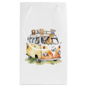 ワイルドホイールサファリ動物キャンパーヴァンベビーシャワー スモールペーパーバッグ (裏面)