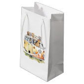 ワイルドホイールサファリ動物キャンパーヴァンベビーシャワー スモールペーパーバッグ (裏面アングル)