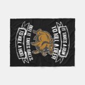 ワイルドホッグ狩りボア狩り フリースブランケット (正面(横))