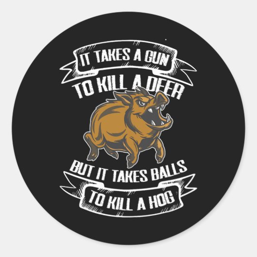 ワイルドホッグ狩りボア狩り ラウンドシール (正面)