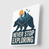 ワイルドホライゾン スクエア壁時計 (傾斜)