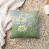 ワイルドホワイトデイジーフィールド クッション (ブランケット)