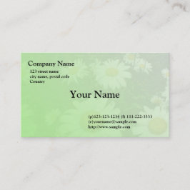 ワイルドホワイトデイジーフラワーズ名刺 名刺