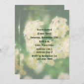 ワイルドホワイトラブリングバラフローラパーティー 招待状 (正面/裏面)