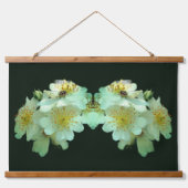 ワイルドホワイトラブリングバラフローラ抽象芸術 吊り下げ型タペストリー (正面)