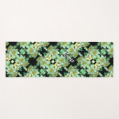 ワイルドホワイトラブリングバラ パーソナライズされた ヨガマット (正面(横))