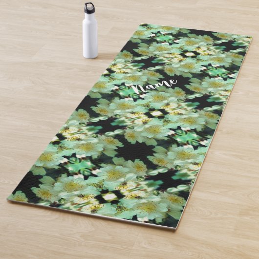 ワイルドホワイトラブリングバラ パーソナライズされた ヨガマット (インサイチュ)