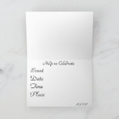 ワイルドホワイトローズグリーティングカード 招待状 (内部)